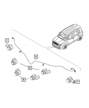 Проводка переднего бампера Jeep Renegade 19-24