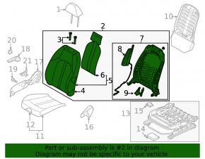 Пассажирское сидение Hyundai Sonata 20-22 с airbag, механическое, кожа серая
