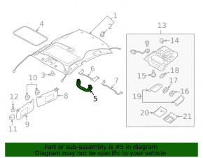 Ручка потолка левая Subaru Outback 10-14