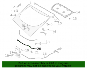Опора капота Mazda CX-30 20-23
