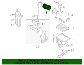 Воздуховод на впуск Mazda CX-50 23-26 2.5T