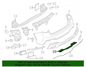 Накладка губ заднього бампера BMW X6 F16 15-19 M pack