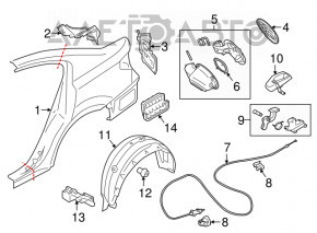 Корпус лючка бензобака Subaru Legacy 15-19