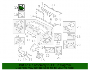 Рамка накладка на дисплей монохром Subaru b9 Tribeca
