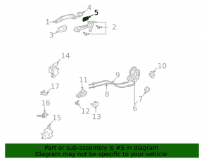 Заглушка ручки двери задней левой Lexus RX300 RX330 RX350 RX400H 04-09