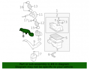 Воздухоприемник Lexus RX300 RX330 04-06