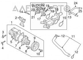 Помпа водяна Hyundai Santa FE Sport 17-18 2.0T
