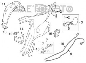 Ручка открывания бензобака и багажника Hyundai Elantra 21-26