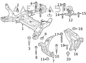 Цапфа передняя правая BMW X2 F39 18-23 Minus