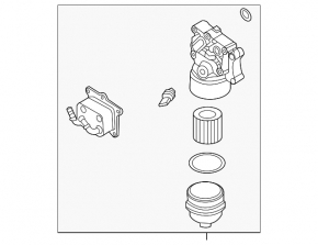 Крышка корпуса масляного фильтра Kia K5 21-24 1.6T