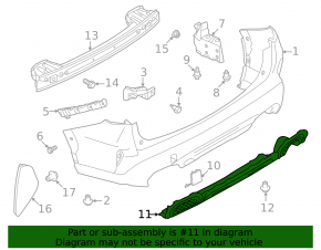 Губа заднего бампера Subaru Forester 25-26 структура, Base, Premium