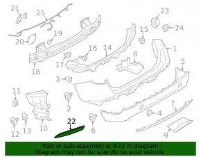 Отражатель заднего бампера правый BMW X1 E84 13-15
