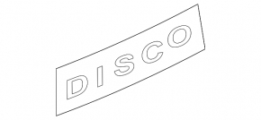 Эмблема надпись DISCO двери багажника Land Rover Discovery 17-20