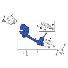 Рейка рульова Ford Edge 19-24 електро R20, R18