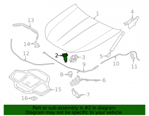 Отбойник капота левый BMW 7 G70 23-26