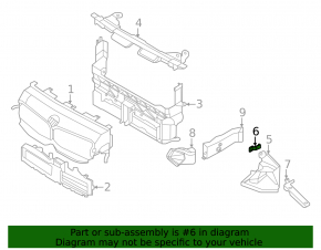 Кронштейн дополнительного радиатора BMW X1 F48 16-22 B46 верхний