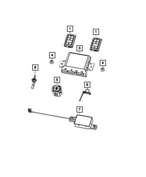 ANTENNA REMOTE START AND KEYLESS ENTRY MODULE Jeep Grand Cherokee WL 21-26