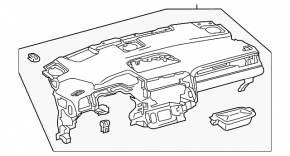 Торпедо передня панель з AIRBAG Lexus RX450h 16-19 чорна