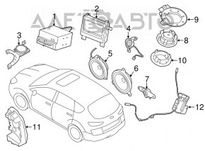 Динамик дверной задний левый Subaru b9 Tribeca