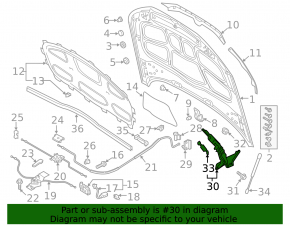 Петля капота правая Audi A5 F5 17-24