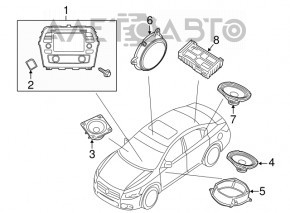 Корпус Динамика дверного переднего левого Nissan Maxima A36 16-23