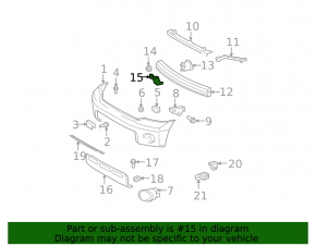 Кронштейн решітки радіатора grill нижній Toyota Sequoia 08-22