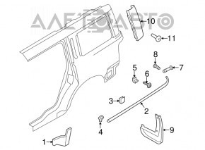 Заглушка порога правая Ford Flex 09-19