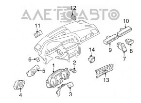 Щиток приборов Audi A4 B8 13-16 круиз 114к, царапины