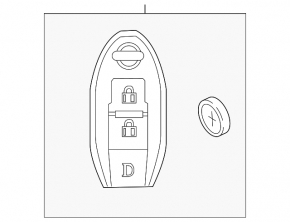 Ключ smart Nissan Leaf 18-18 4 кнопки