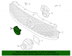 Эмблема решетки радиатора grill Volvo XC90 25-26 под камеру, тип 2
