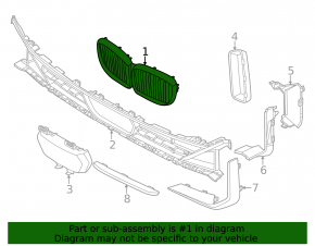 Решетка радиатора BMW X5 G05 24-26 хром