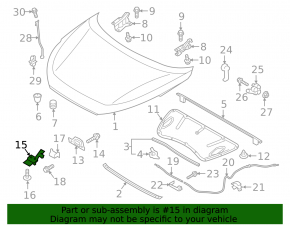Ручка открытия капота подкапотная Hyundai Tucson 16-21