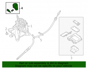 Ручка АКПП Mazda 6 14-21 резина черная