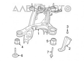Подрамник задний Dodge Journey 11- FWD