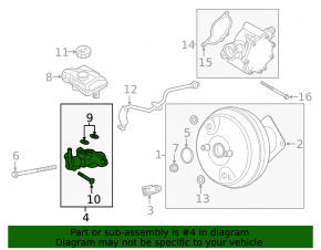 Главный тормозной цилиндр Volvo XC90 16-22 T5, T6