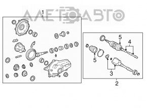 Привод полуось передняя левая Lexus IS250 06-13 AWD