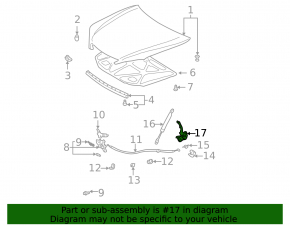 Петля капота правая Toyota Camry v30 2.4