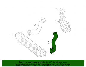 Патрубок интеркулера левый Mercedes W212 11-13 3.0T