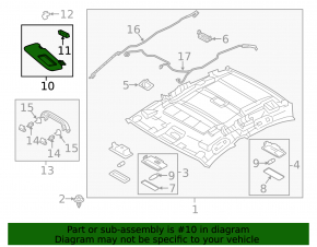 Козырек правый Mazda 3 14-18 BM серый