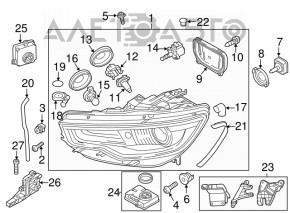 Фара передняя правая Audi A6 C7 12-15 дорест ксенон
