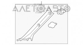 Накладка передньої стійки верхня права Toyota Camry v70 18-24 беж