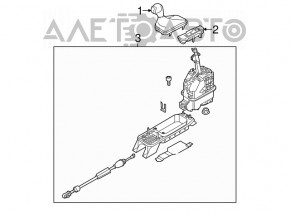 Ручка КПП Audi A3 8V 15-20 S-tronic чорна строчка, подряпини