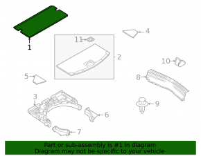 Пол багажника передняя часть Mazda CX-5 22-25 черный, Standard