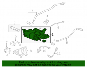Канистра с углем абсорбер голая Honda Civic X FC 16-21 2.0T, 1.8T