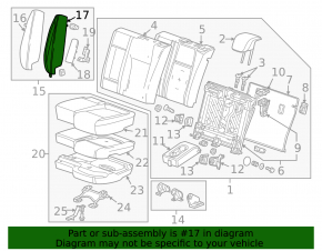 Подушка безопасности airbag заднего левого сиденья Buick Encore 13-16 с боковушкой, кожа черная с серым