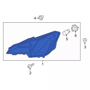 Поворотник левый Ford Ecosport 18-22 без птф