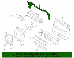 Дефлектор радиатора верхний Land Rover Discovery 17-23 2.0, 3.0