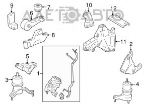 Подушка двигателя передняя Lexus ES350 13-18