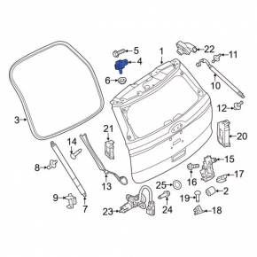 Петля двери багажника левая Ford Escape MK3 13-16 дорест