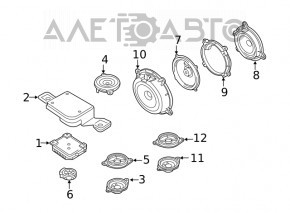 Динамик передней панели левый Mazda CX-9 16-23 BOSE